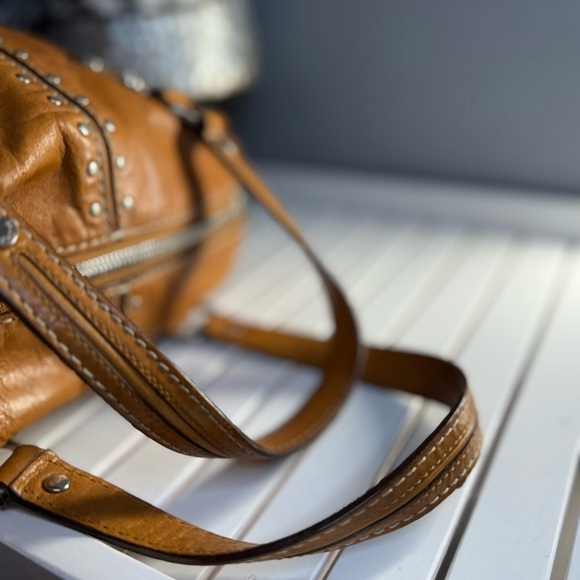 MICHAEL KORS Vintage Fulton Tote Cognac Leather Handbag Vintage EUC - Picture 6 of 9